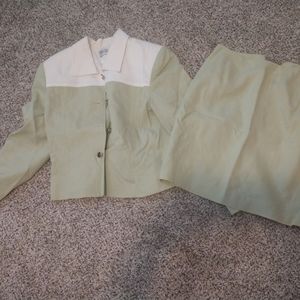 2 piece linen jacket/skirt